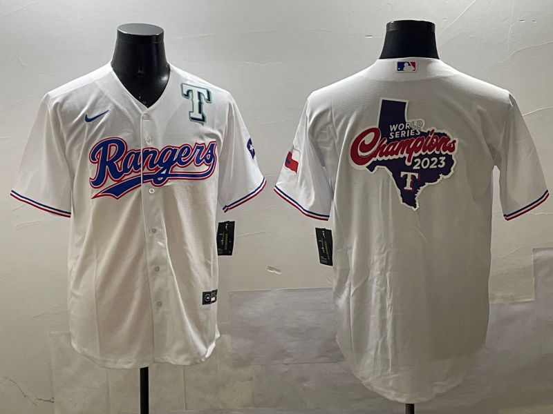 Men Texas Rangers Blank White Game 2025 Nike MLB Jersey style 7->texas rangers->MLB Jersey